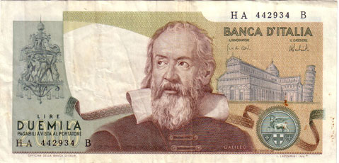 Vecchia banconota da 2000 Lire