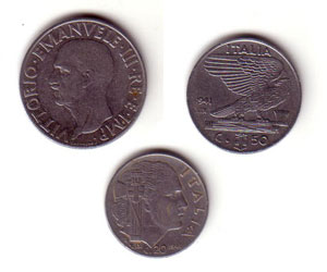 Antiche monete italiane.